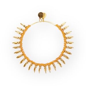 Alex and Ani ☀︎︎ Beaded Spike Expandable Bangle Bracelet - Oak Tree Set ☀︎︎ Gold